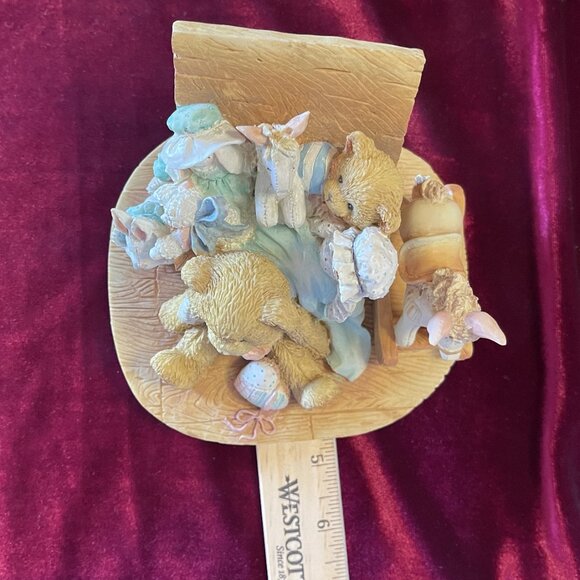 CHERISHED TEDDIES Christopher #950483 Bear with Toy Chest FIGURINE 1991  1164HT - Picture 13 of 14